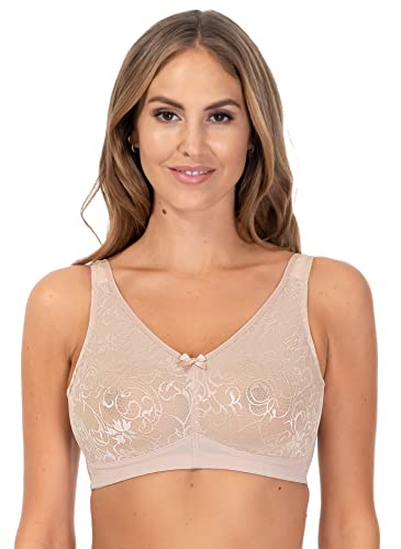 Rosme Women's Wireless Unpadded Bra With Molded Cups, Collection Delight, Beige, Size 46B #TOP30