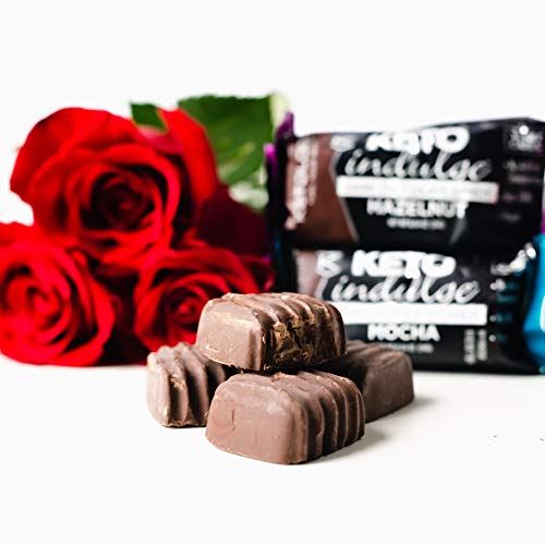 KetoLogic Keto Indulge Sugar Free Chocolate: Keto Chocolate Candy - Low Carb, Dark Chocolate with No Artificial Sweeteners & No Added Sugar - All Natural, Non GMO, Keto Sweets - Mocha (12 Serve)