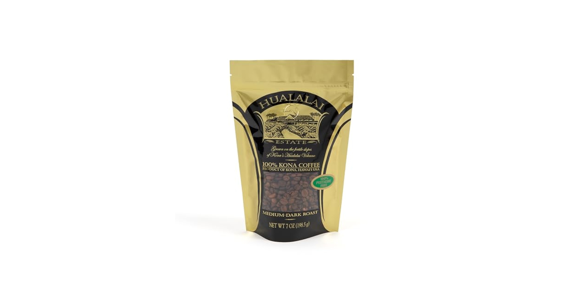 HUALALAI 100% ハワイアンコーヒー　無農薬 粉　8oz ４袋 Amazon.com: Hualalai Estate Whole Bean 100% Kona Coffee