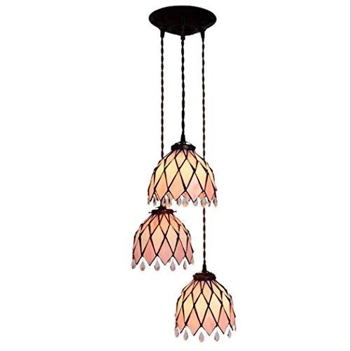 Lustre baroque rose suspension 3 têtes pour votre restaurant