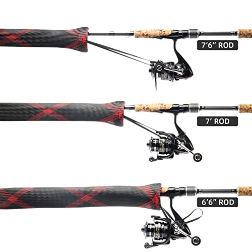 Image of SF Fishing Rod Sock Fishing Rod Sleeve Rod Cover Braided Mesh Rod Protector Pole Gloves Fishing Tools for Spinning Fishing Rod,Casting Rod,Musky Rod, Ice Rod, Fly Rod, Spey Rod