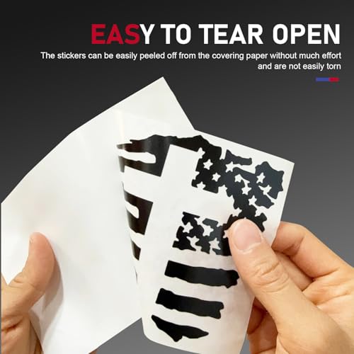 Dogary Adesivo de cruz da bandeira americana, decalque de vinil cristão para janelas e corpos de carros, decalque decorativo personalizado à prova d’água para carros, laptops e geladeiras (branco)