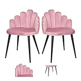Fingersessel für ein cooles Design im Kinderzimmer! Loungesessel Indoor Loungesessel für Außen Loungesessel 2er Set Sessel Relaxsessel Fingersessel Sofastuhl Samt Metall Fußstuhl geeignet für Schlafzimmer Wohnzimmer Küche (Rosa, 2)