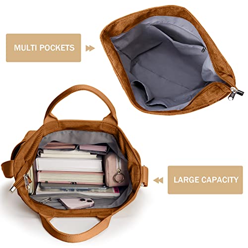 KALIDI Corduroy Tote Messenger Bag