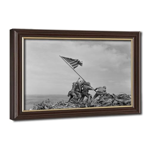 Toile Iwo Jima drapeau impression haute définition grand format cadre suspendu
