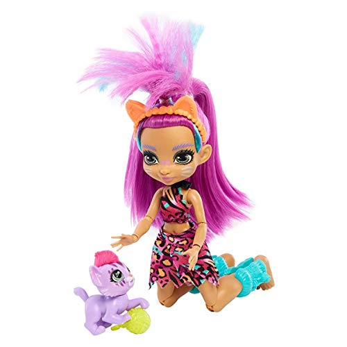 Muñeca Cave Club Purr-FECT con Accesorios y Gatito miniatura 4