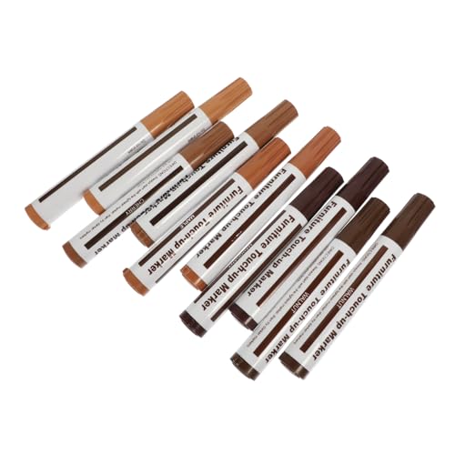 VALICLUD 10 piezas Marcadores para Reparar Muebles de Madera Rotuladores de Retoque para Arañazos y Manchas Superficies Diversas Diseño Portátil y Fácil Uso para Restaurar Muebles y Suelos