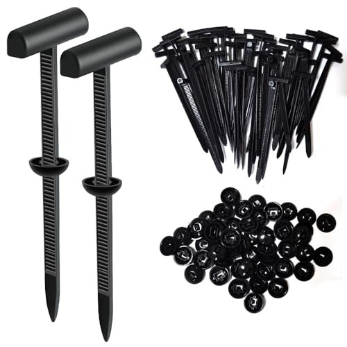 50 Pack Upgraded Cable Tie Buckle Clips for Cars – Heavy-Duty Nylon Zip Ties with Double-Sided Pin & Button Lock, Durable Fasteners for Car Body Repair & Wiring