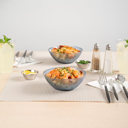 Restaurantware Plastic Bowls 100 Count 16 Ounce Rippled Design Plastic Party Bowls Gold-Rim Design Round Elegant Table Setting Dinnerware by Restaurantware - Image 8