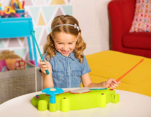 Batería para niños con música y luces estimulantes, instrumento infantil B. toys desde 2 años 2