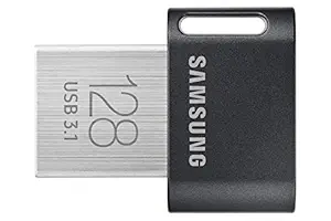 SAMSUNG MUF-128AB/APC FIT Plus 128GB - 300MB/s USB 3.1 Flash Drive, Black/Sliver
