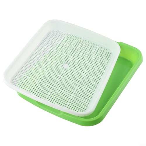 microgreens - kit di germinazione a 2 strati per rete bianca, per casa, giardino, coltura idroponica, inizio clonazione germinazione, 33 x 26 cm, verde