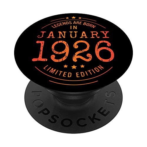 Cumpleaños Enero 1926 Edición Limitada Regalo January 1926 PopSockets PopGrip Intercambiable