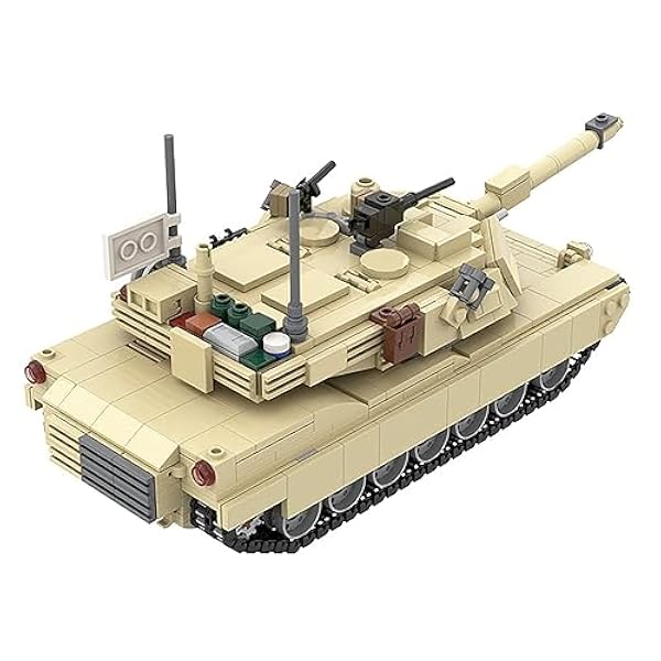 MOC-36237 M1A2 pansarmodell pedagogisk byggstensleksak för vuxna små partikelbyggstenar kompatibla med LG skrivbordsdekoration (972 stycken)