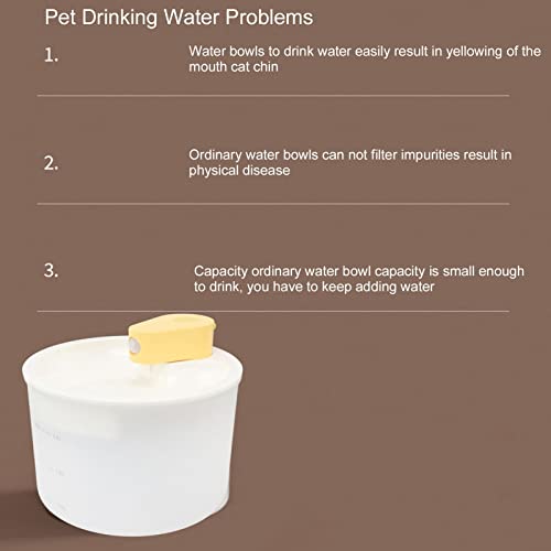 Fuente de agua silenciosa para gatos recargable 2.5 L miniatura 7