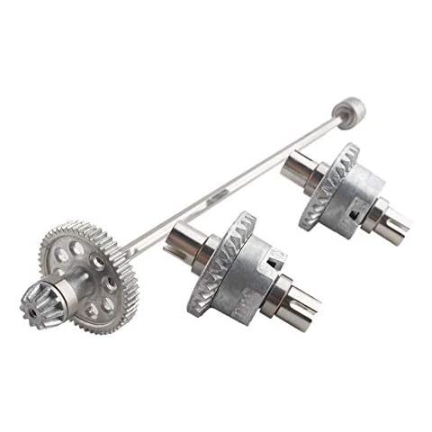 GDOOL RC Trucks Car Spare Parts Upgraded Differential Assembly Spare Parts 2pcs Aluminum 25-ZJ06 & 1 Pcs Aluminum Main Drive Shaft 25-ZJ05 for High Speed 1:10 9125 RC Trucks Cover