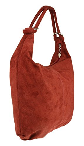 Image of Girly HandBags Womens Hobo Italian Suede Genuine Leather Shoulder Bag