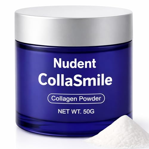Nudent Collagen Powder Nano-Hydroxyapatite Teeth Powder Smile Strengthening Collagen Strengthens Gums & Enamel Gentle Formula for Gums Improve Overall Gum Strength 50g (1)