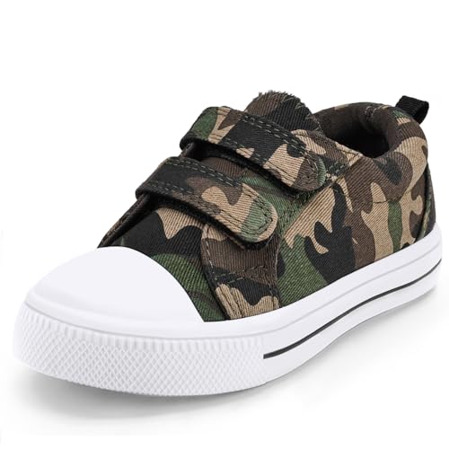 Image of K KomForme Toddler Shoes, Hook & Loop Canvas Sneakers for Boys and Girls | Slip-on, Lightweight, Comfortable