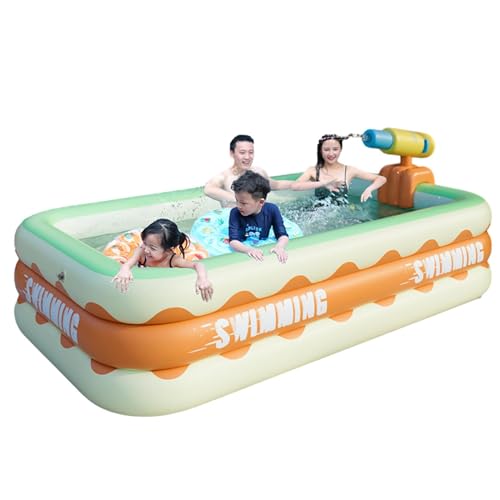 Aufblasbare Schwimmbecken - Familien Swimming Pool Für Outdoor - Planschbecken Rechteckig Für Kinder Und Erwachsene Sommer Party - Kinderbecken Für Garten, Hinterhof Oder Innenbereich Aufblasbare Schwimmbecken - Familien Swimming Pool Für Outdoor - Planschbecken Rechteckig Für Kinder Und Erwachsene Sommer Party - Kinderbecken Für Garten, Hinterhof Oder Innenbereich