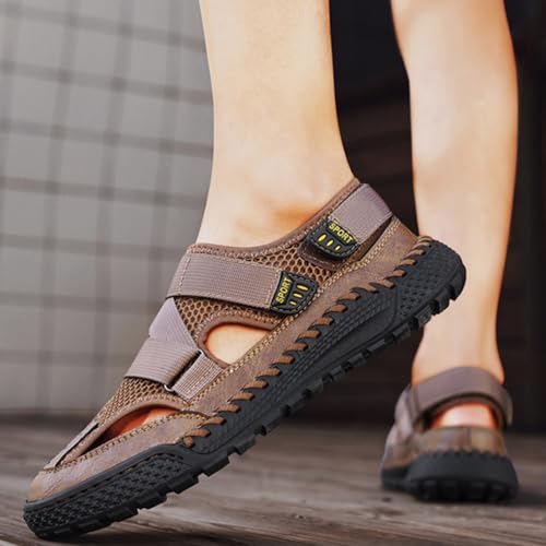 Men's Mesh Fisherman Sandals - Adjustable Strap Closed-Toe Design Summer Breathable Walking Shoes2