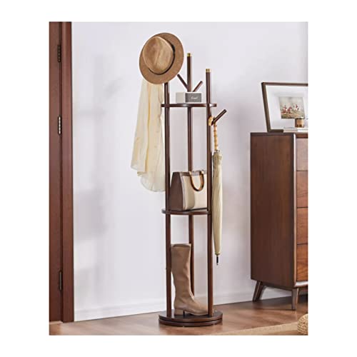 XXAD553TY Perchero de árbol Perchero de Madera for Colgar en el Suelo del Dormitorio, Perchero Giratorio Multifuncional for Colgar Ropa Soporte de Ropa de Pie