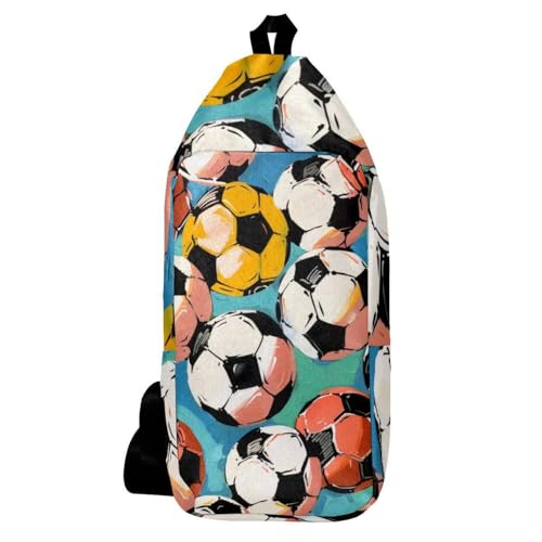 Sac à dos à bandoulière style football multicolore idéal pour le cyclisme urbain