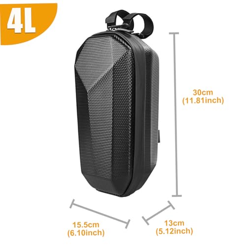 Bolsa para scooter eléctrico impermeable de 4l con soporte frontal de liberación rápida 6