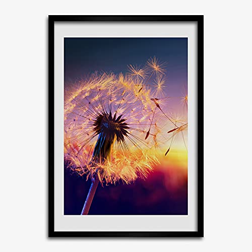 Cadre en bois moderne 50x70 cm Tulup pissenlit pour habiller un mur vide