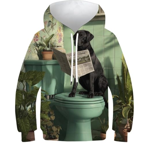 Sweat enfant motif 3D chien rigolo cadeau original pour anniversaire ado fille et garçon