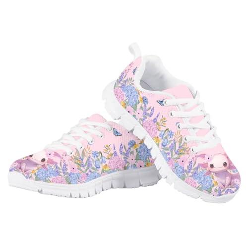 Forchrinse Girls Running Shoes Kids School Lace Up Sneakers Lightweight Non Slip Shoes for Running Walking Tennis3