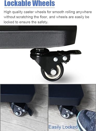 Soporte móvil para TV con ruedas y estante ajustable miniatura 5