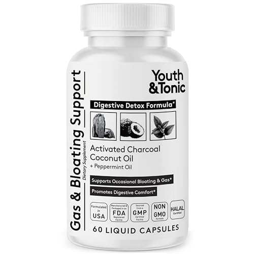 Activated Charcoal Capsules for Bloating and Gas