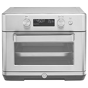 GE Digital Air Fry 8-in-1 Toaster Oven, Large Capacity Fits 12″ Pizza, 8 Cook Modes of Air Fry, Bake, Broil, Convection, Keep Warm, Proof, Roast and Toast, Stainless Steel, G9OAAASSPSS (Renewed)