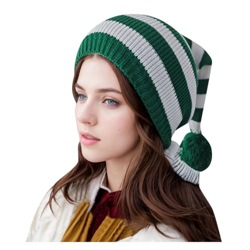 Christmas Hat Santa Knitted Elf Hats Xmas Beanie for Adult Men Women - image 1