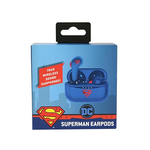 OTL Technologies bezprzewodowe słuchawki Bluetooth V5.0 Superman z etui ładującym