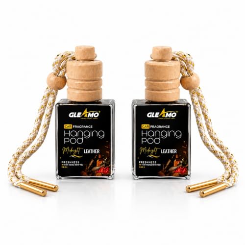 Image of Midnight Leather Car Perfume Air Freshener (Pack of 2) | Long Lasting Car Air Freshener with Rich Leather Fragrance | Premium Car Freshener | Car Fragrance for Cars, SUVs, & Hatchbacks | 20ml