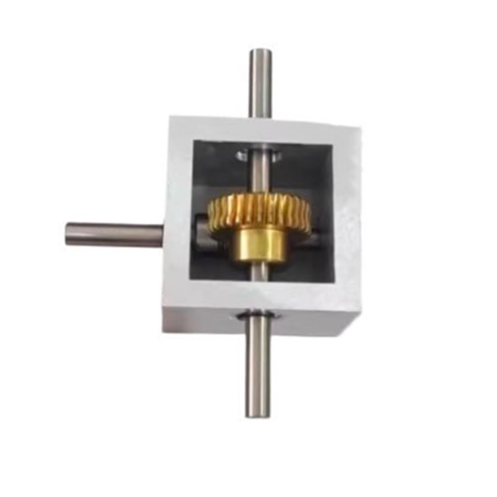 Mechanical Steering 1pcs Worm Gear Commutation Gearbox 1:30 Transmission 90 Degree Right Angle Reversing Gearbox 8mm Shaft Steering Gearbox Direction Transmission
