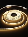 MIWISE LED Strip Lights USB 5V,Super Bright COB LED Strip Light 2700K Warm White with Touch Dimmer Switch,CRI90+ Flexible Dimmable Tape Lights,for Makeup Mirror,Under Cabinet,3D Printer,Sewing Machine