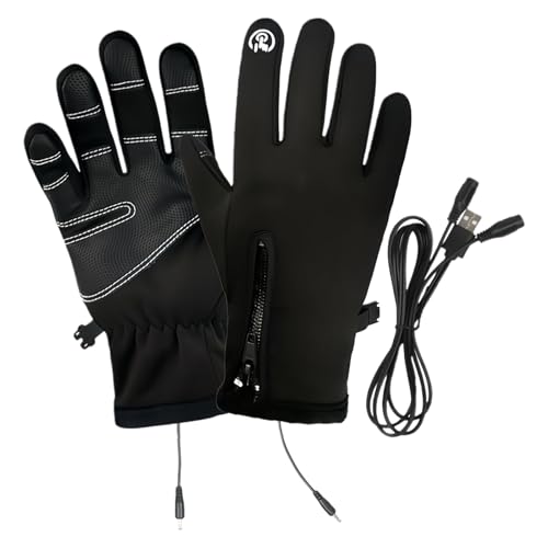 Guantes De Motocicleta Con Calefacción | 3 Niveles Pantalla Táctil Recargable por USB Artículos Invernales | Guantes Eléctricos Para Hombre,Para Esquí Snowboard Camping Senderismo Uso Diario y Trabajo