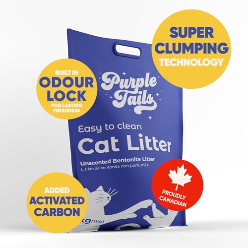 Image of Canada Cat Litter - Natural Bentonite Cat Litter with Activated Carbon-Odour Control and Highly Absorbent Litter for Cat (Pack of 1, Unscented)