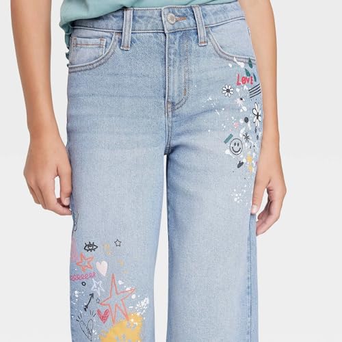 art class Girls' High-Rise Wide Leg Jeans -3