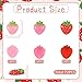 Styquenzer 72 Pcs Resin Strawberry Flat Back Charms Resin, Pink Strawberry Flat Backs Buttons Beads Bulk Embellishments for Scrapbooking Embellishment Hair Accessories DIY Craft Decor（3 Color）