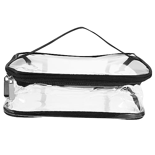 EXAOMBLE Bolsa de Viaje Transparente para Cosméticos y Almuerzo Bolsa de Mano de PVC para Picnic Camping y Uso Diario Grande