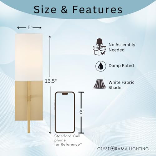Image of Crystorama Veronica 5'' Aged Brass Sconce