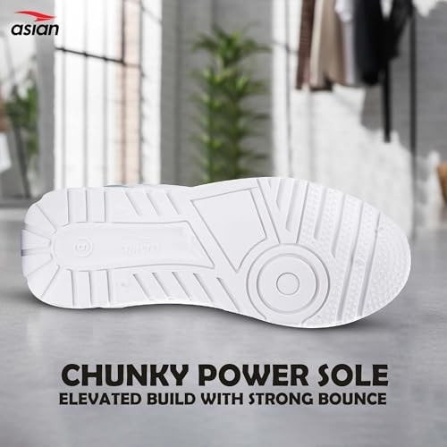 Image of ASIAN Victoria-01 Chunky Sneakers for Women & Girls | Lightweight Fashion Shoes with Cushioned Sole, Cool Colour Design & Stylish Look for Casual Wear, Travel, College & Outfits