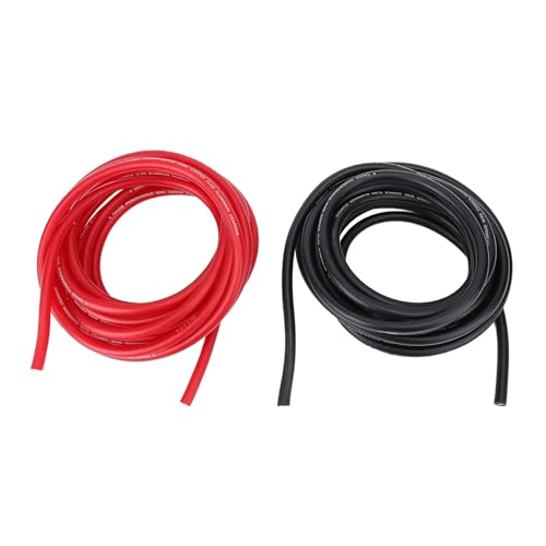 CHICIRIS 2 Cables de Calibre 8, Cobre, Aluminio, 20 Pies, 8 AWG, Cable de Batería con Extremos de Cable y Tubo Termocontraíble para Coche, RV, Remolque, Barco, Cableado de Tierra