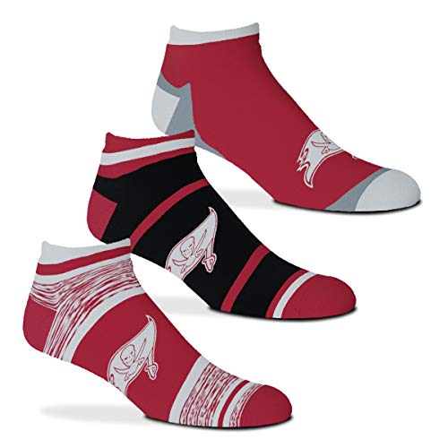 FBF Originals - $100 Cash Money Team Football - No Show Ankle Socks - 3 Pack (Tampa Bay Buccaneers Large 10-13)