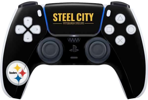 Skinit Decal Gaming Skin Compatible with PS5 Controller - Officially Licensed NFL Pittsburgh Steelers Design