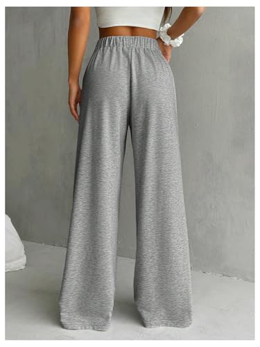 Image of SOLY HUX Girl's Wide Leg Sweatpants Elastic High Waisted Loose Baggy Pants with Pockets